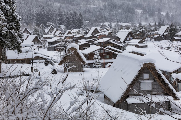 ShirakawagoShirakawa-Dorf im WinterWeltkulturerbeGifuJapan