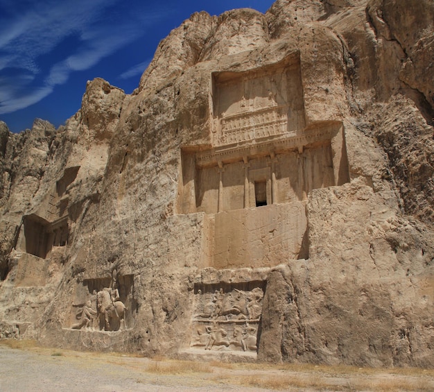 Shiraz Iran. Naqsh-e Rustam, antike Nekropole des persischen Reiches in der Stadt Shiraz