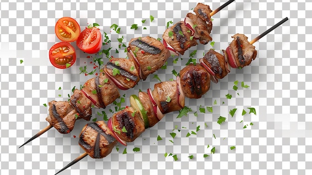 Foto shish kebab aislado en un fondo transparente