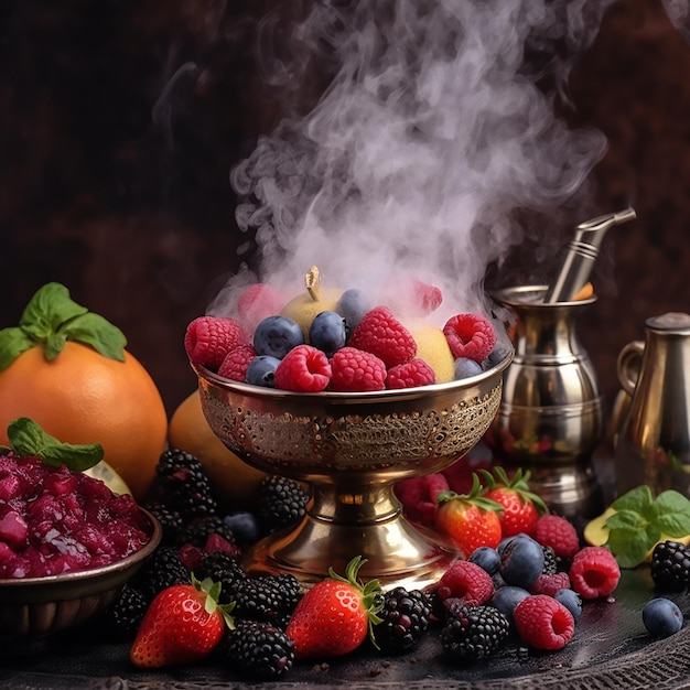 Shisha con frutas mixtas