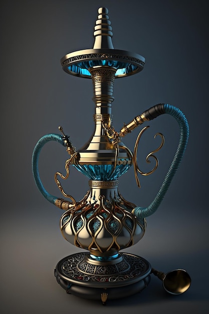 Shisha-Rauch auf dem Tisch Generative AI