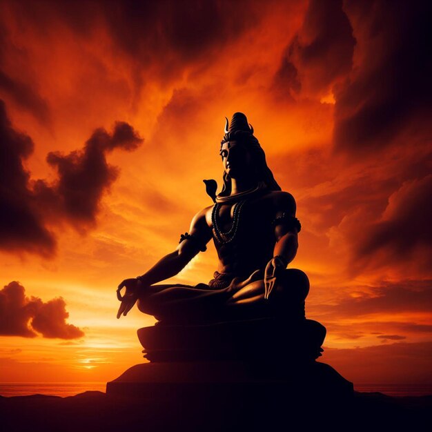 Foto shiva maha rathri senhor shiva em uma meditação