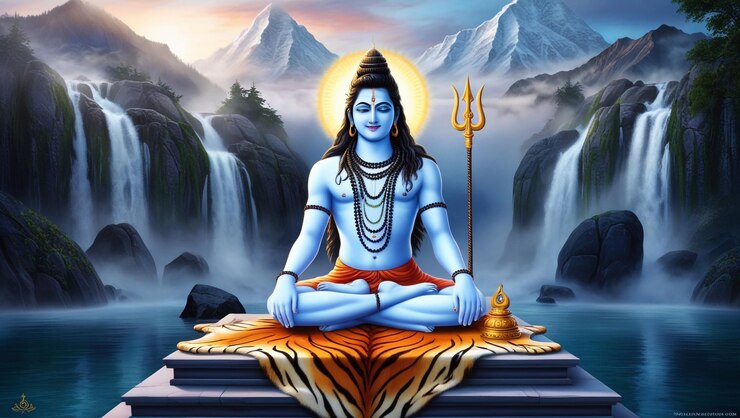 Shiva sentado en la montaña