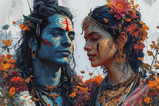 Foto shivshakti dios shiva y la diosa parvati