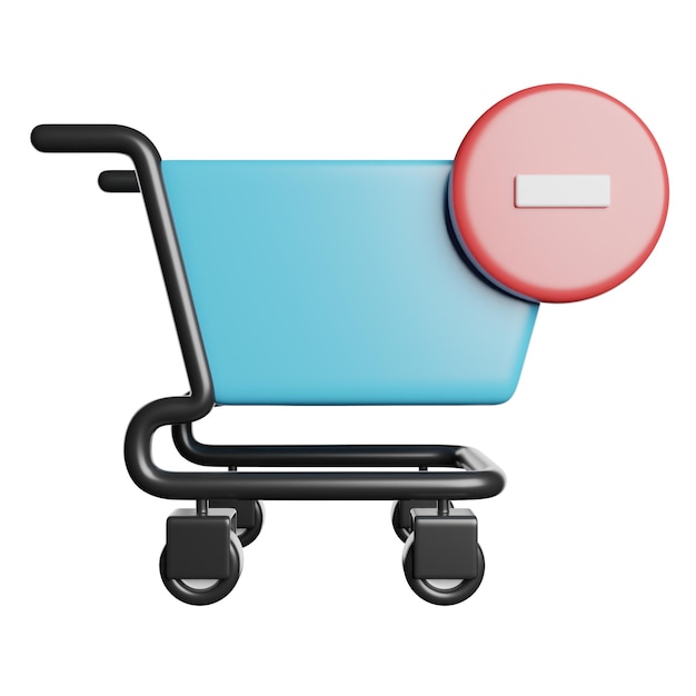 Shopping Cart with Remove Icon