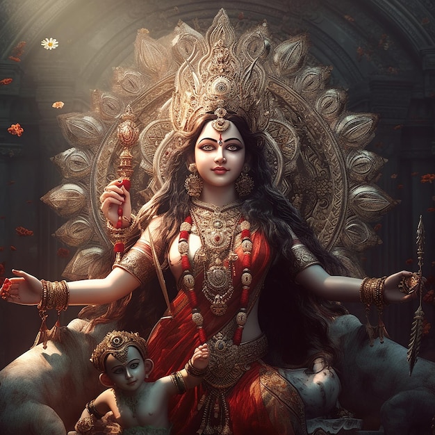 Shri Mahadevi Durga Shakti deusa Generative AI