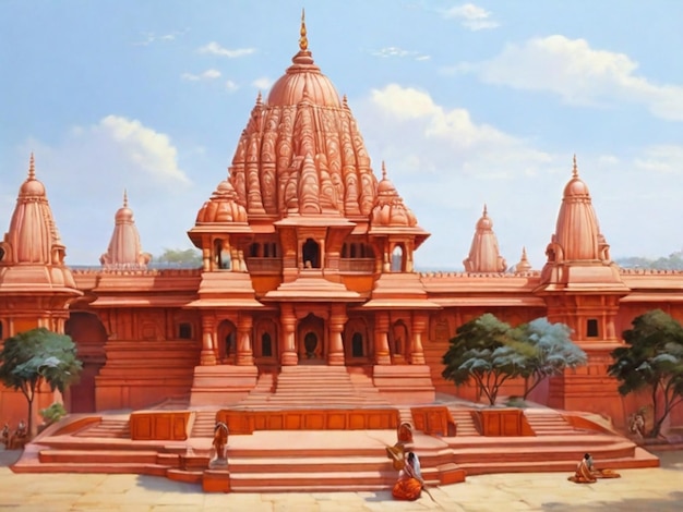 Shri Ram Janambhoomi Ram Mandir Tempel in Ayodhya Geburtsort von Lord Rama