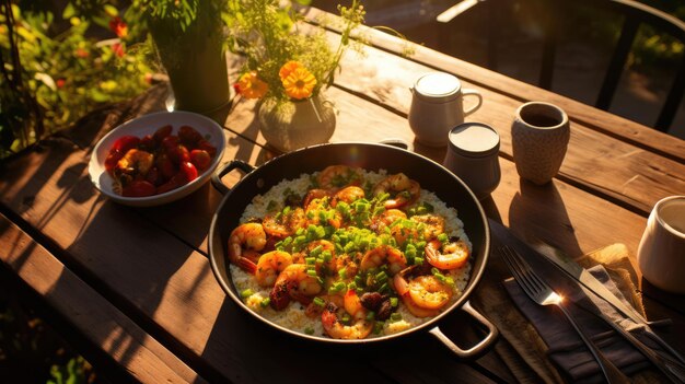 Shrimp and grits ist ein traditionelles Gericht im Lowcountry der Küsten Carolinas