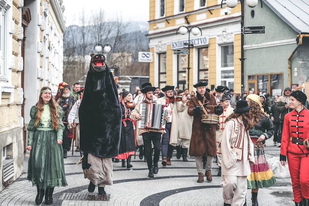 Shrovetide Prelenten Karnevalszeit in der Slowakei namens Fasiangy