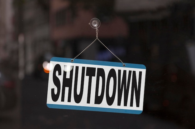 Shutdown Closed-Schild