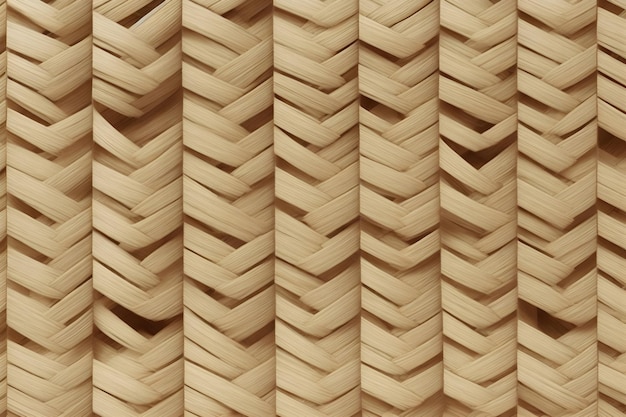 Sich wiederholendes, nahtloses Musterdesign aus Bambusgeflecht, generiert von Ai