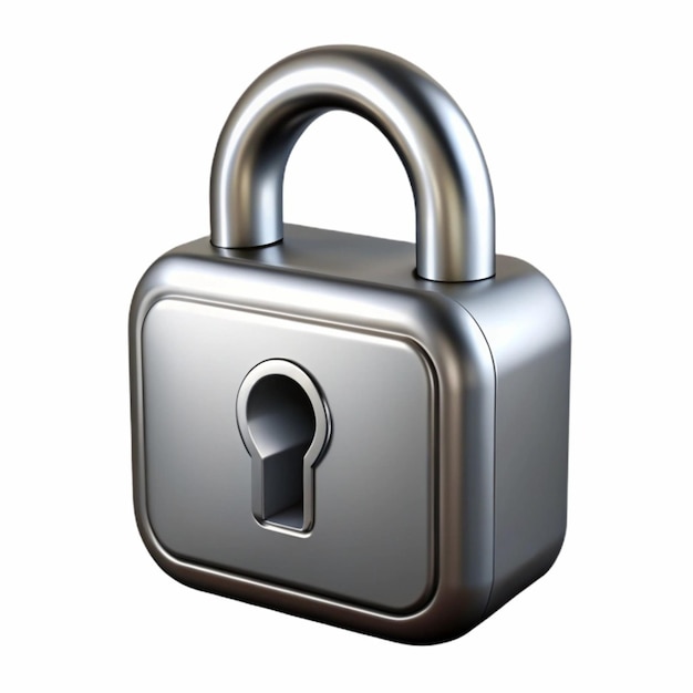 Sicheres 3D-Sperr-Symbol für Datenschutzthemen