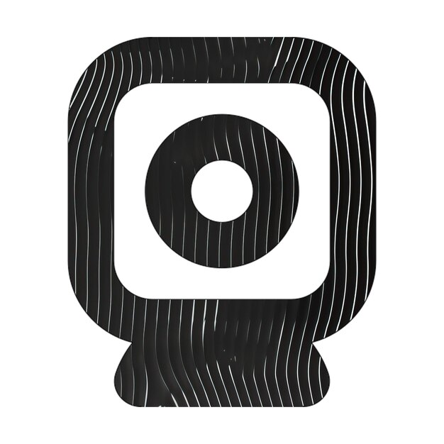 Foto sicherheitskamera-symbol schwarze weiße linien textur