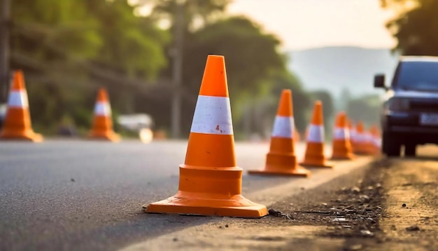 Sicherheitskegel aus Plastik Verkehrskegel Straßenwartungsarbeiten