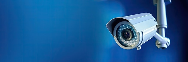 Sicherheitsüberwachungskamera mit wachsamen Augen, generative KI