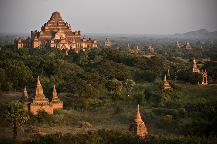 Foto sicht auf alte tempel
