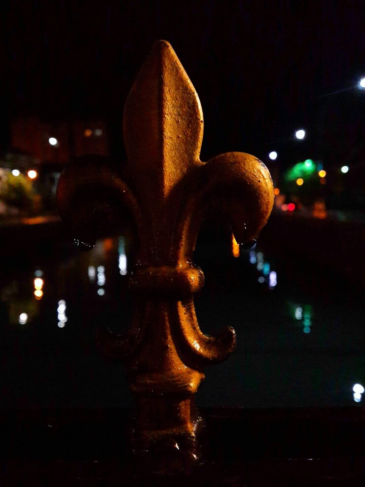 Foto sicht auf das beleuchtete gebäude
