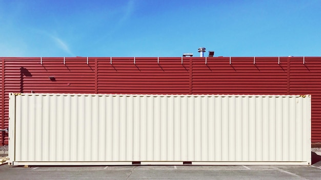 Sicht auf den Frachtcontainer