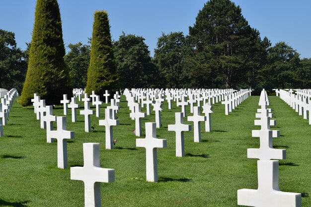 Foto sicht auf den friedhof