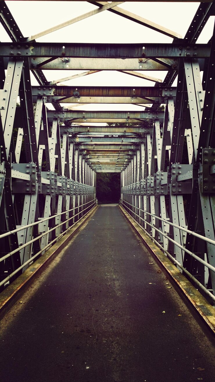 Foto sicht auf die brücke