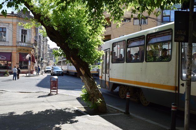 Foto sicht auf die stadtstraße