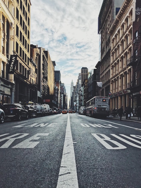 Foto sicht auf die stadtstraße