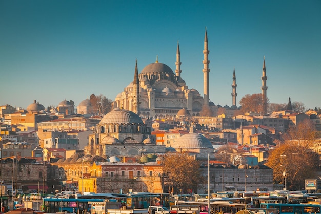 Sicht auf die Suleymaniye-Moschee gegen den Himmel