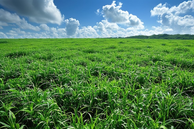 Sicht auf eine Grasfeldlandschaft professionelle Fotografie