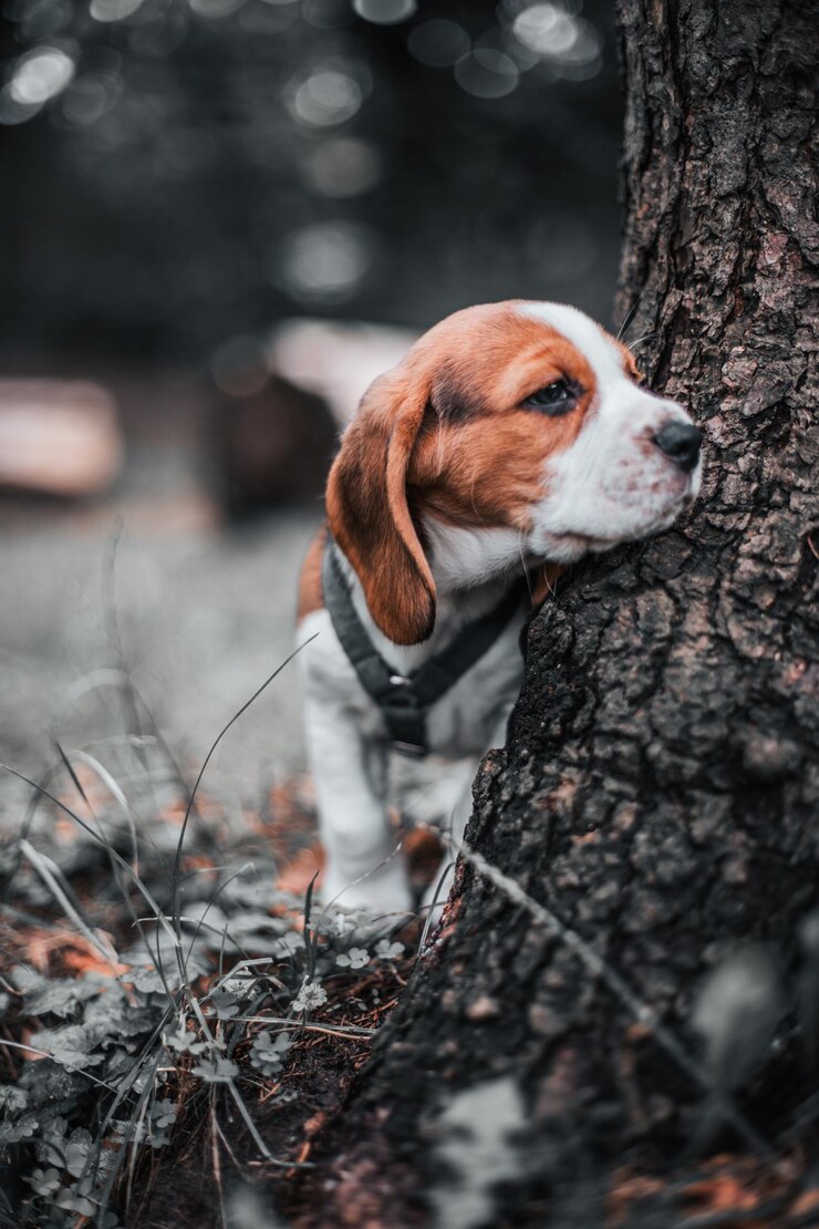 Foto sicht auf einen hund