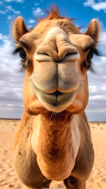 Foto sicht auf kamel