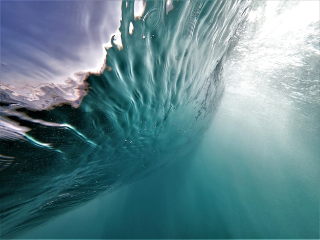 Foto sicht auf meereswellen unter wasser