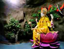 Foto siddhidatri mata día 9 navratri de la diosa india durga mata avatar