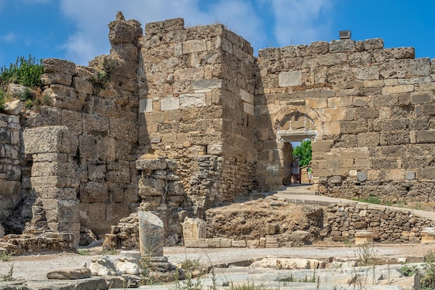 Side Turkey 18072021 Ruínas da antiga cidade de Side na província de Antalya, na Turquia