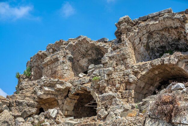 Side Turquía 18072021 Ruinas de la antigua ciudad de Side en la provincia de Antalya, Turquía