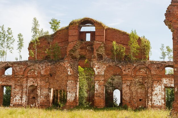 Foto siedlung der region novgorod ruinen ruinen