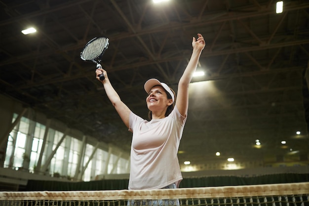 Sieg im Tennismatch