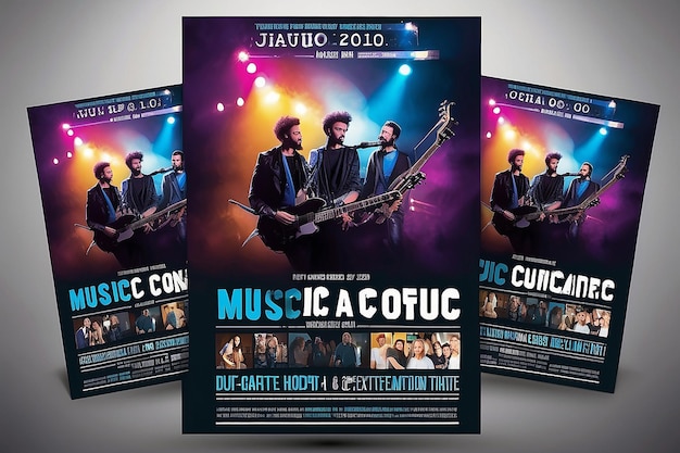 Siente el cartel del concierto de música rítmica