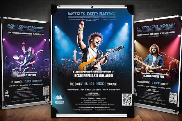 Siente el cartel del concierto de música rítmica