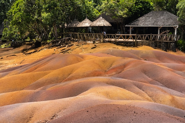 Siete tierras de colores en la isla de Mauricio, reserva natural, Chamarelle.