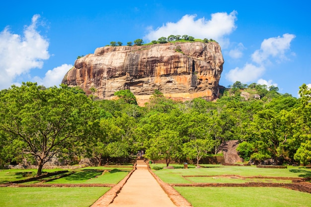 Sigiriya Rock o Lion Rock es una antigua fortaleza cerca de Dambulla, Sri Lanka. Sigiriya es un sitio del patrimonio mundial de la UNESCO.