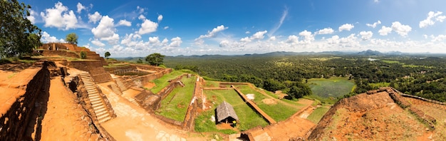 Sigiriya sri lanka, templo budista, vista panorâmica