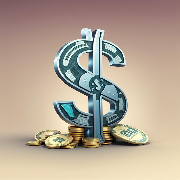 Significado de dólar Icon Vector Ilustración Finanzas Icon Objeto Concepto aislado Vector Premium Estilo de dibujos animados plano