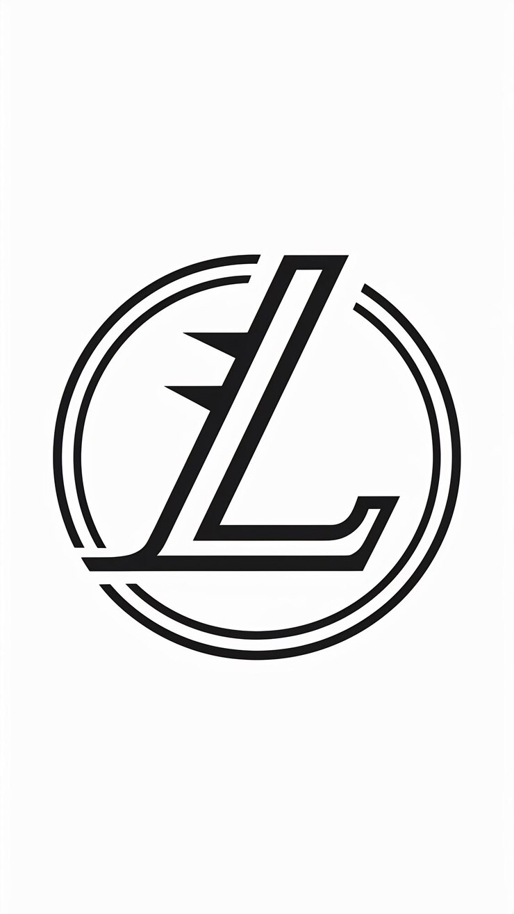 Foto significado del icono de la letra l en el emblema del vector del círculo diseño del logotipo de la empresa