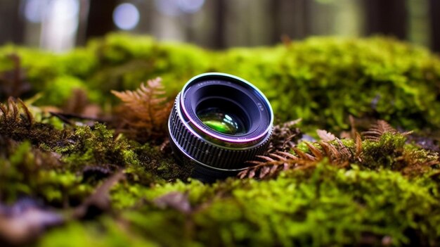 Foto el significado de la vida en los colores de un bosque