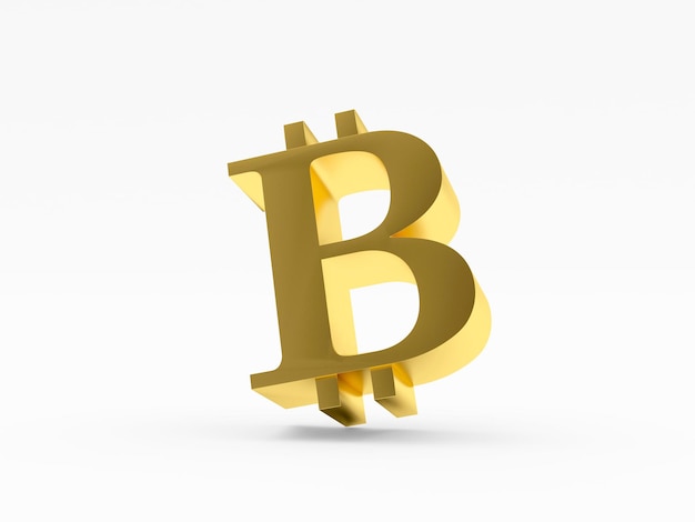 Signo de bitcoin dorado.