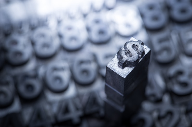 Foto signo de cambio de moneda dólar, libra