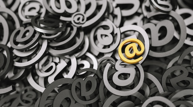 Signo de correo electrónico infinito, imagen de concepto de marketing, correo no deseado y boletín informativo