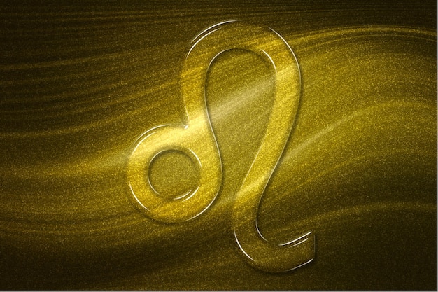 Signo de leão, fundo dourado, horóscopo astrologia fundo, símbolo do horóscopo leão, horóscopo dourado