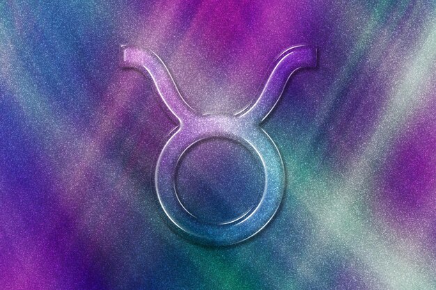 Signo de touro, fundo de astrologia do horóscopo, touro, fundo colorido