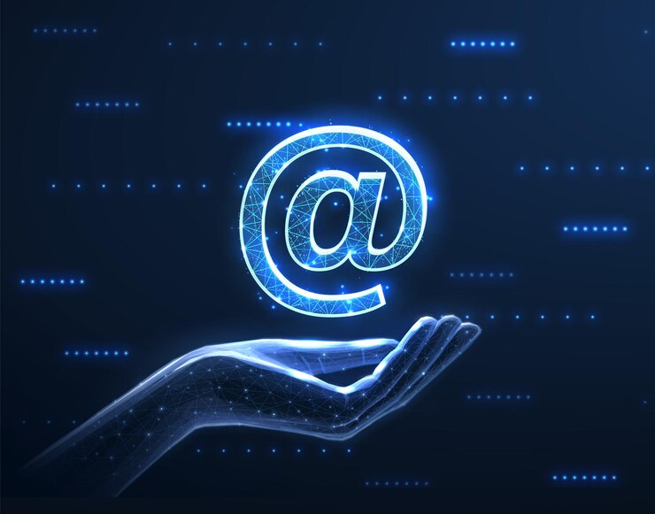 Signo digital de mano y correo electrónico i icono de correo electrónico caja de entrada logotipo símbolo del sobre